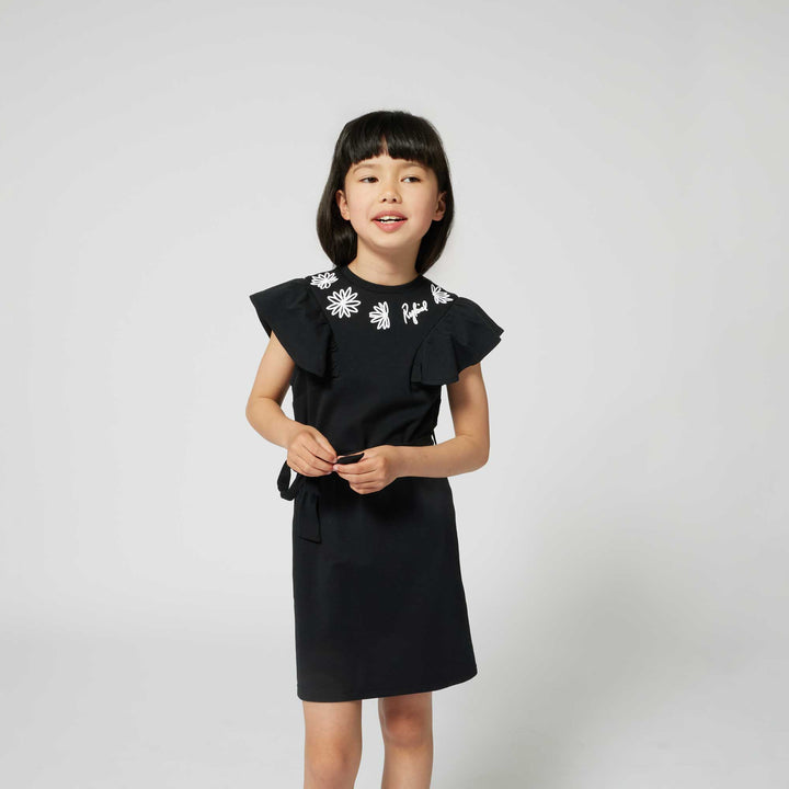 A00274-SHORT SLEEVED DRESS-Black