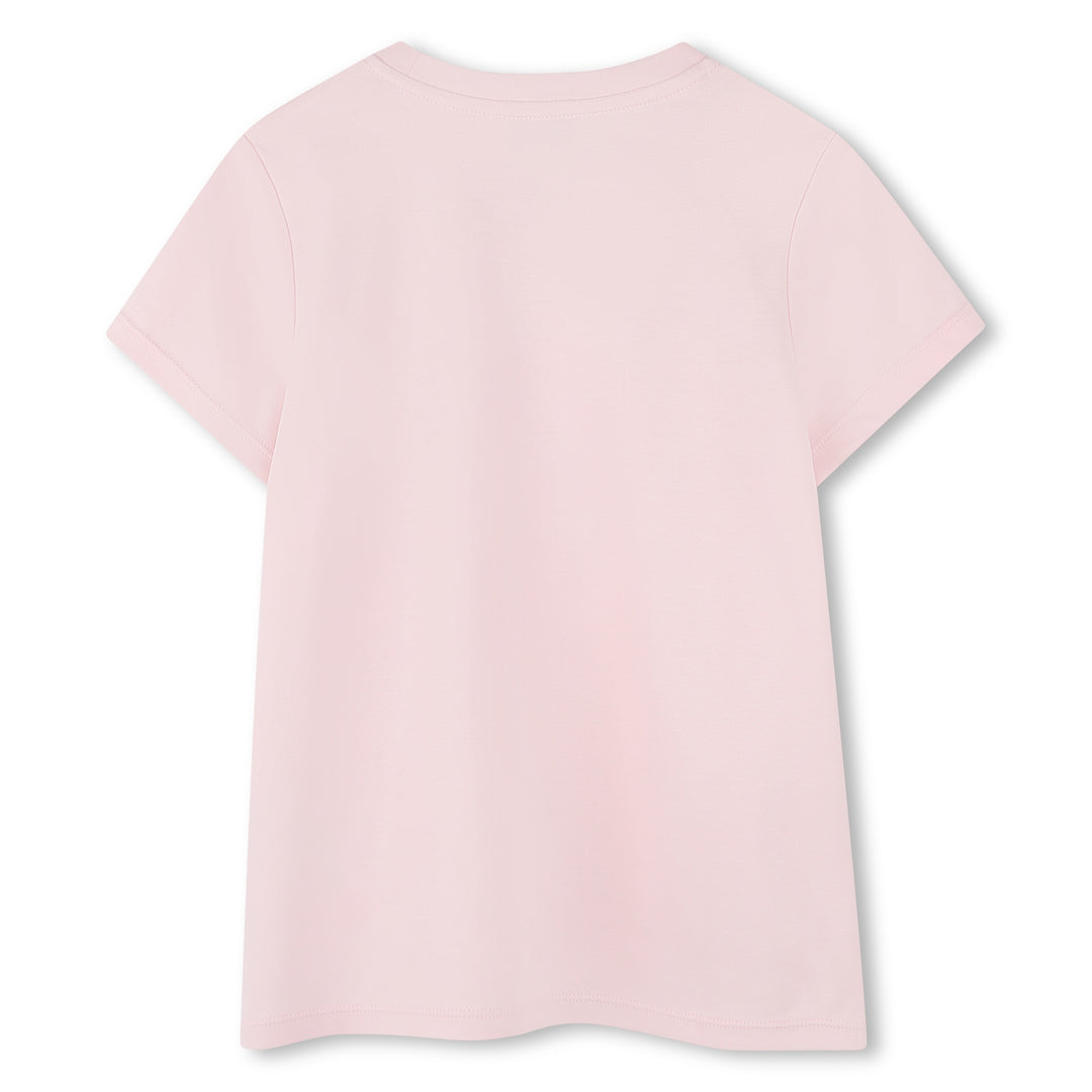 A00312-DAISIES EMBROIDERY LOGO TEE-Pale Pink