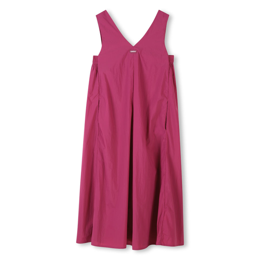 D62329-GIRLS SLEEVELESS MIDI DRESS-Pink