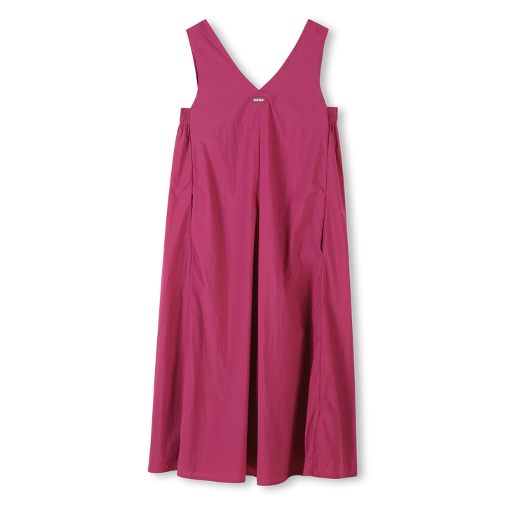 D62329-GIRLS SLEEVELESS MIDI DRESS-Pink