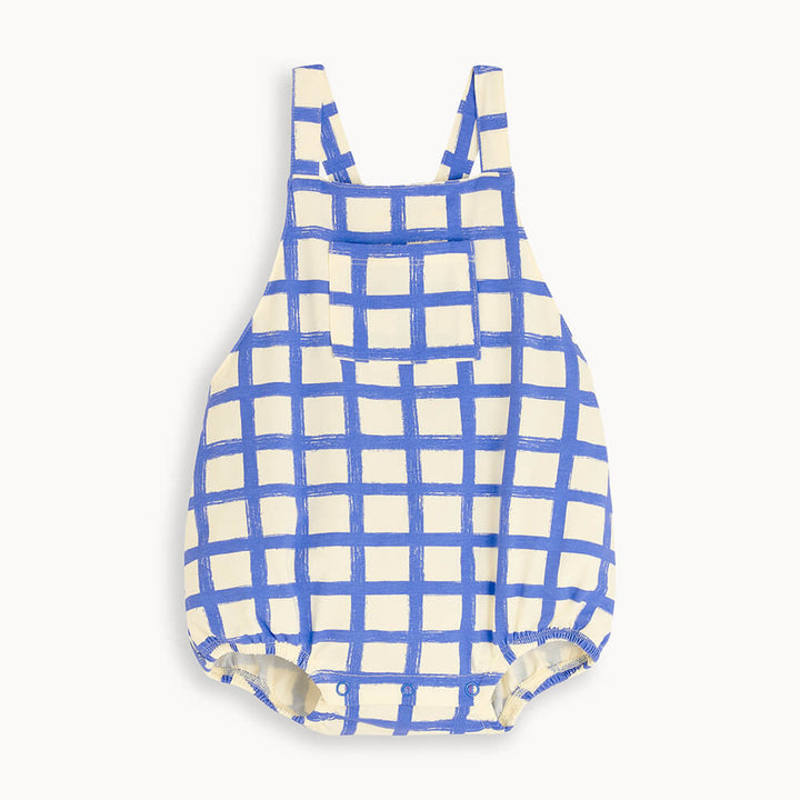 SCOOTER 3614-BUBBLE ROMPER-BLUE CHECKER