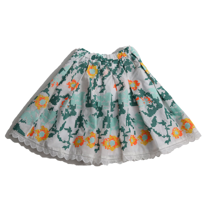 SK148V-OPHELIA SCALLOPED SKIRT-CYPRUS MIX