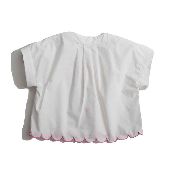 TP190S-LAUREL SCALLOPED SUMMER BLOUSE-SUGAR