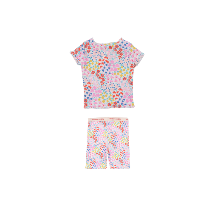 NICOLETTE BABY TEE/BLOOMER SET-Anemone Print