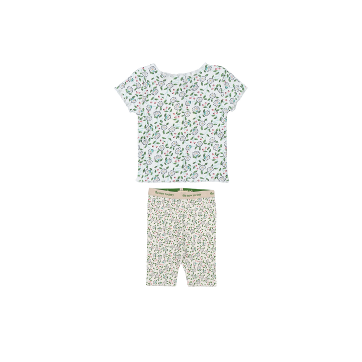 NICOLETTE BABY TEE/BLOOMER SET-Jasmine Flowers Print