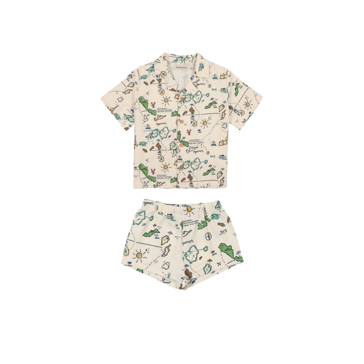 ARKOI BABY SHIRT/PANTS SET-Map Print