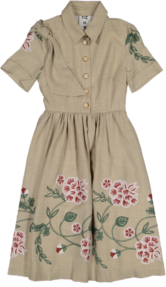 115-BULBUL DRESS-Khaki