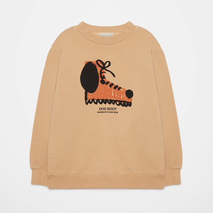 571-SOFT BROWN-DOG BOOTS SWEATSHIRT