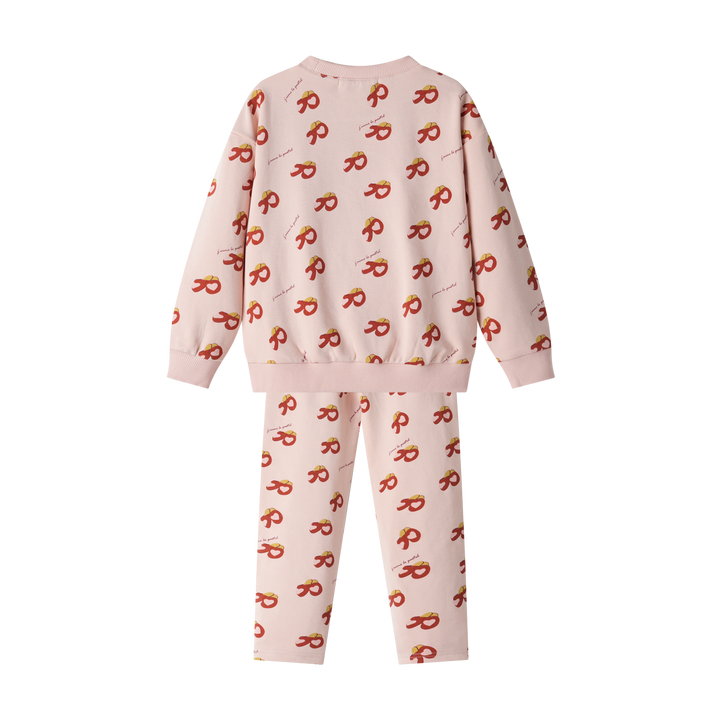 SLIPPER PRINT PAJAMA-LIGHT PINK