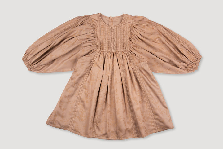 BELLA DRESS-Soft Bark Brown