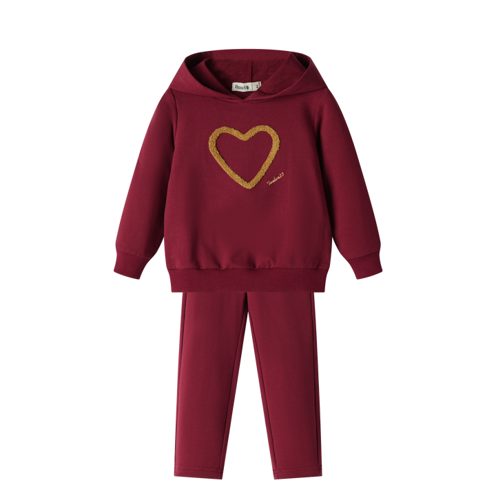 HEART ICON TRACKSUIT-BURGUNDY