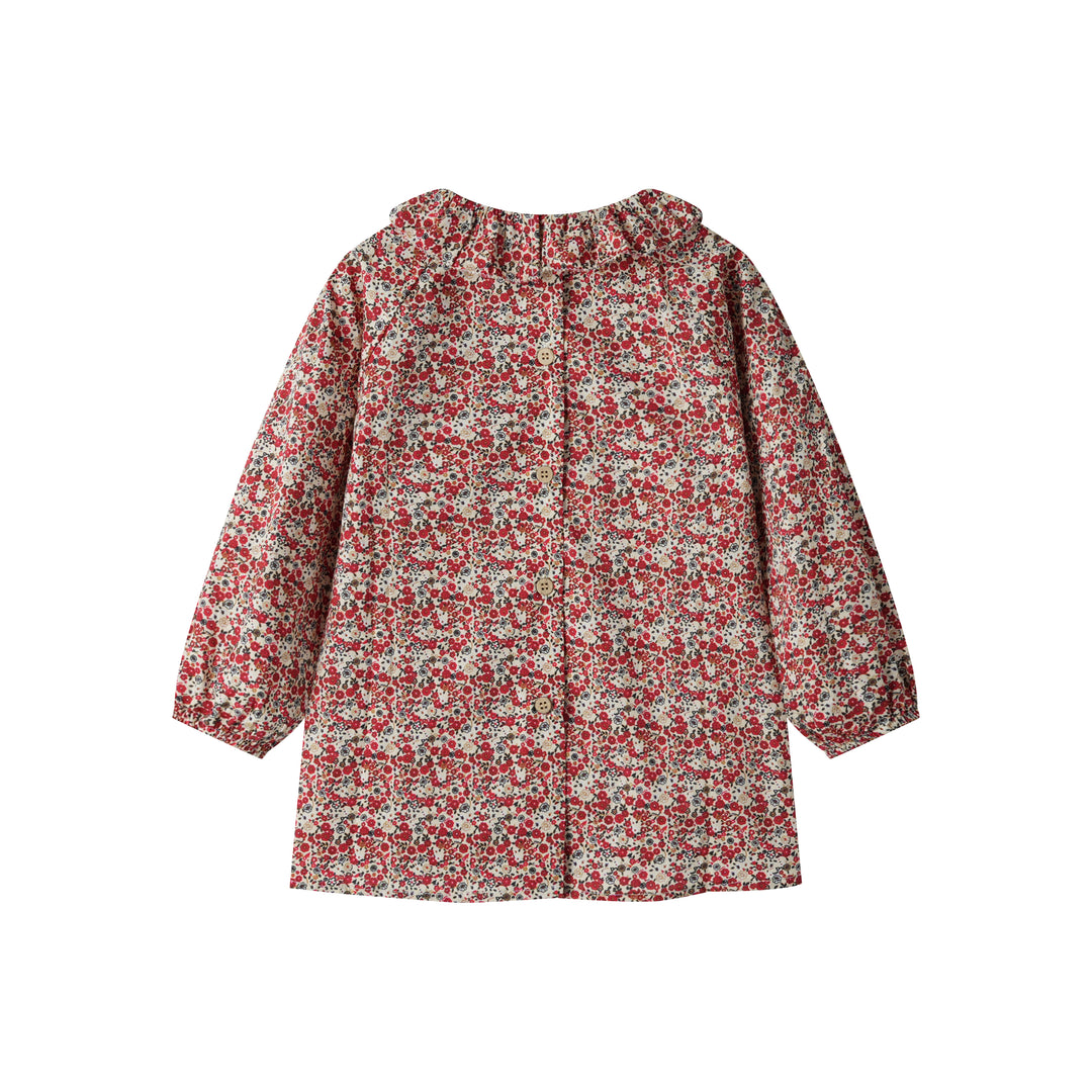 RUFFLE COLLAR FLORAL BLOUSE-FLORAL