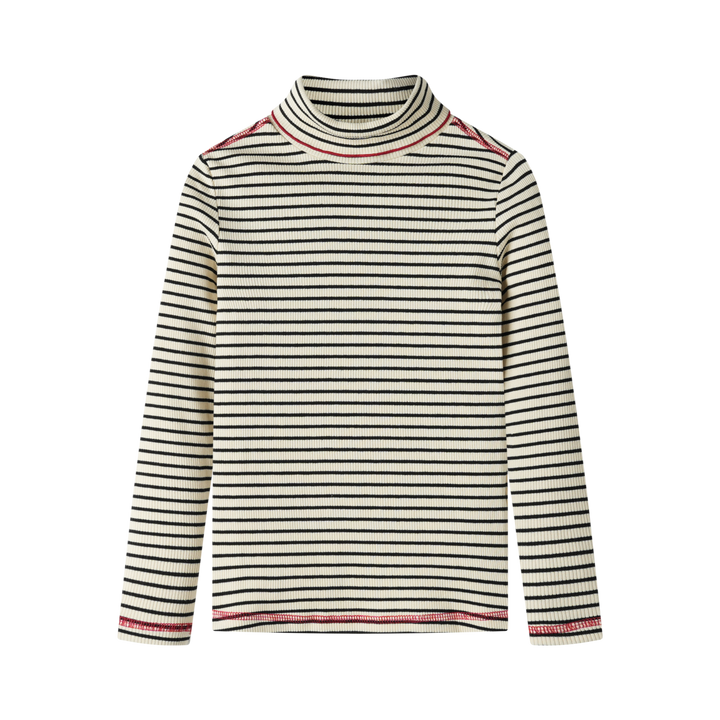 STRIPED TURTLENECK-BLACK STRIPED