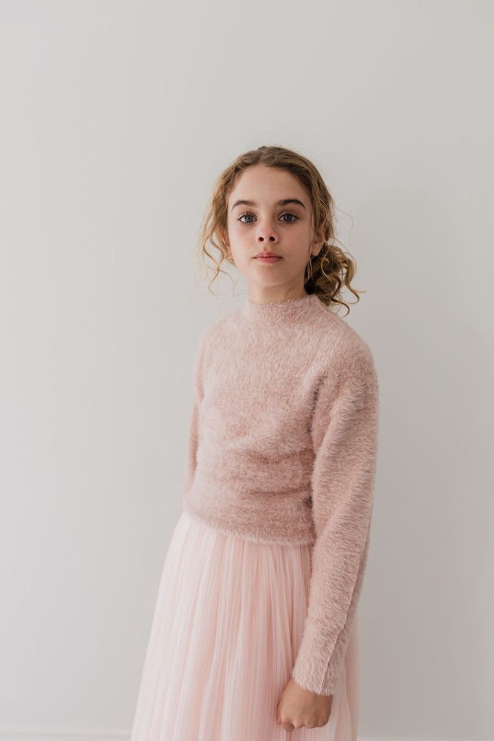 2102B-Fluffy Sweater-Antique Rose