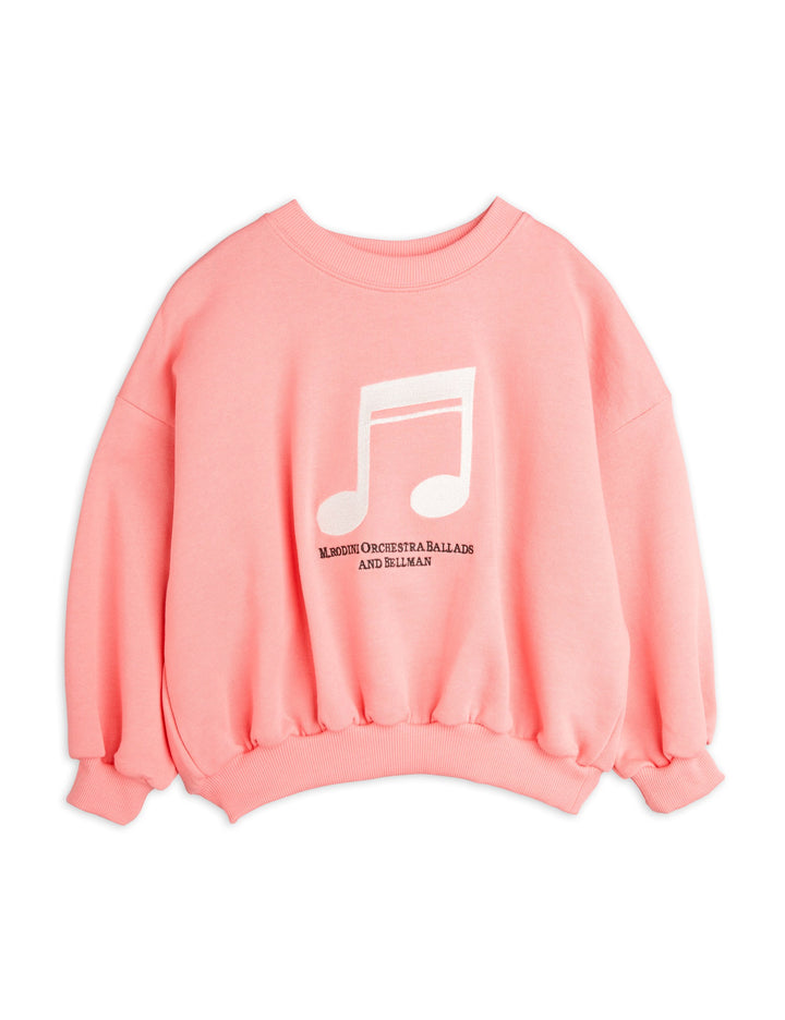 NOTE EMB SWEATSHIRT-Pink