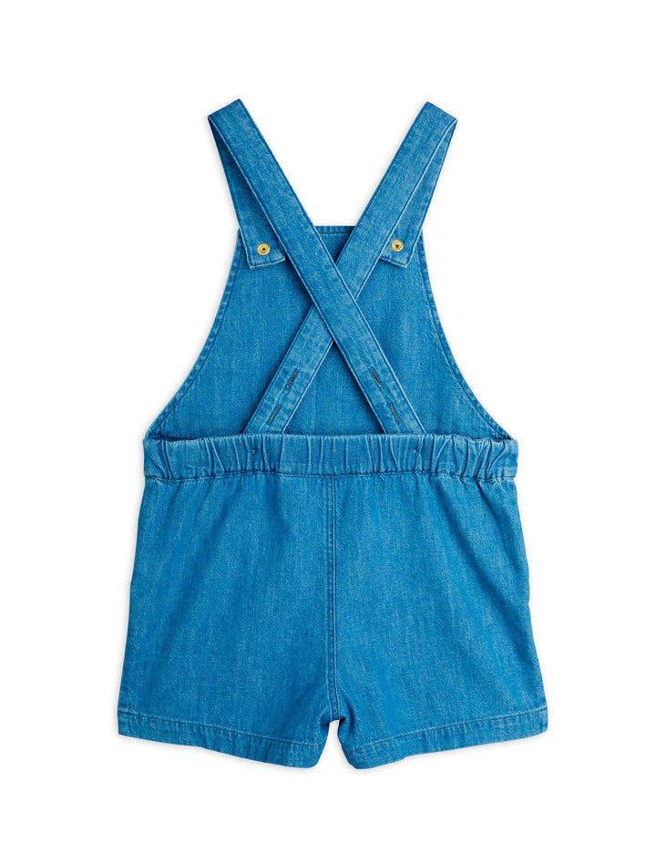 NOTE EMB LIGHTWEIGHT DENIM DUNGAREES-Blue