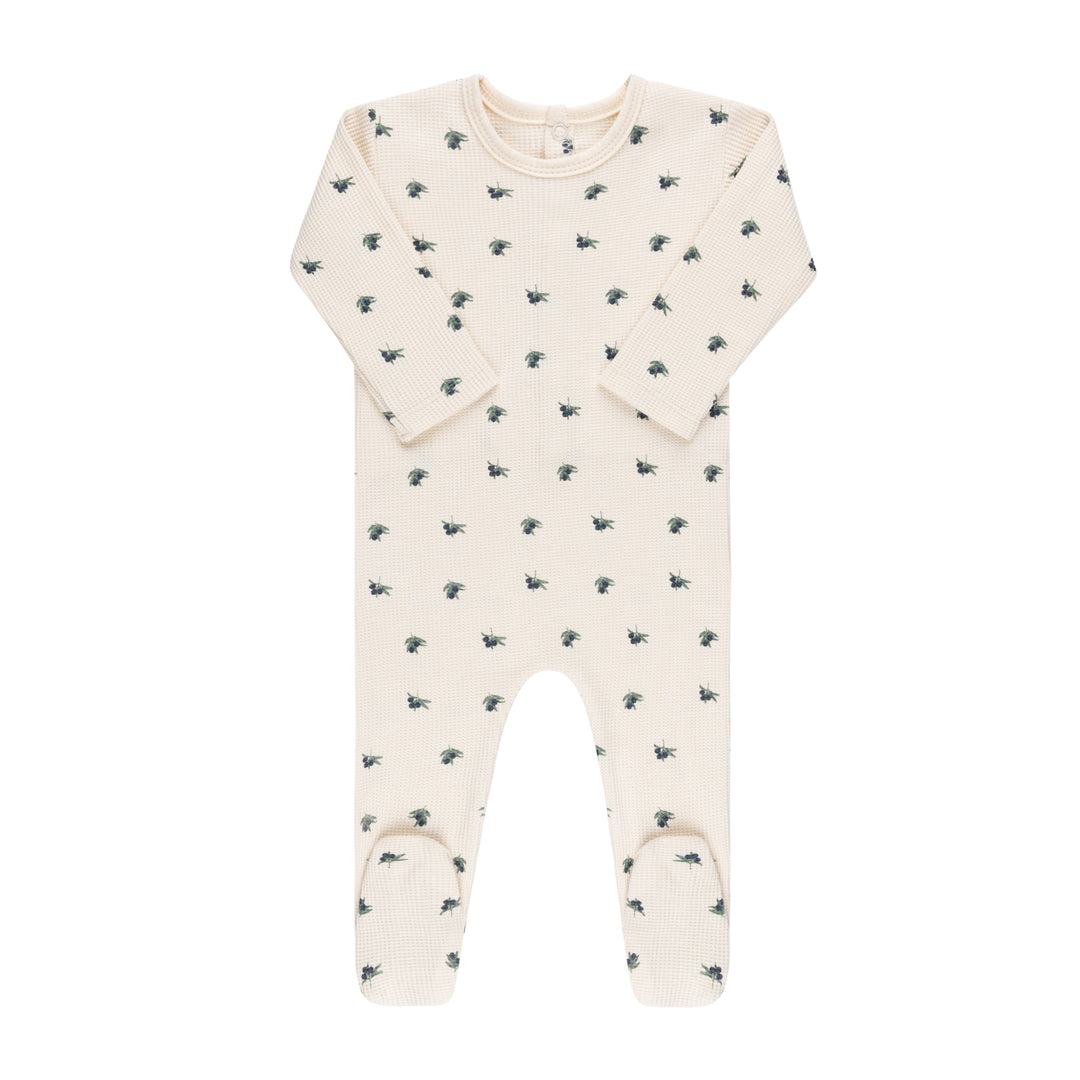 WAFFLE OLIVE COLLECTION-3 PC SET-Cream/Navy