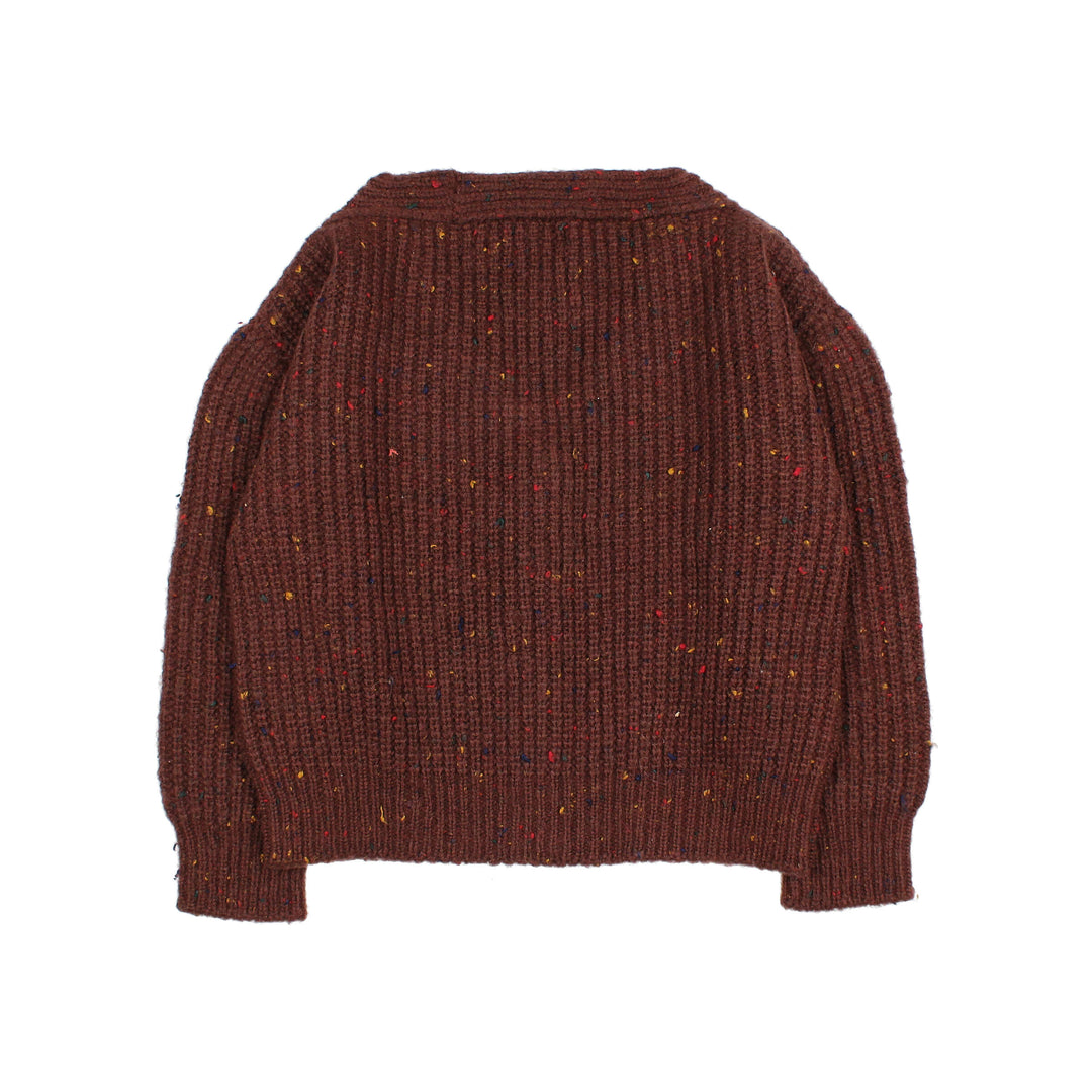 6654-BOTONATO CARDIGAN-Brownie