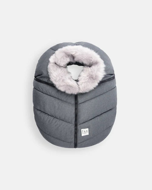 Car Seat Cover Coccon Tundra-Heather Grey Dark Faux Fur