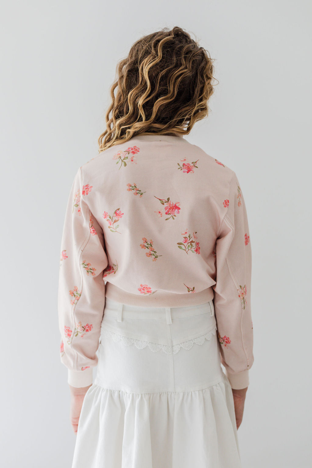 8197T-Long Sleeve  Sweat Shirt-Petite Rose Print