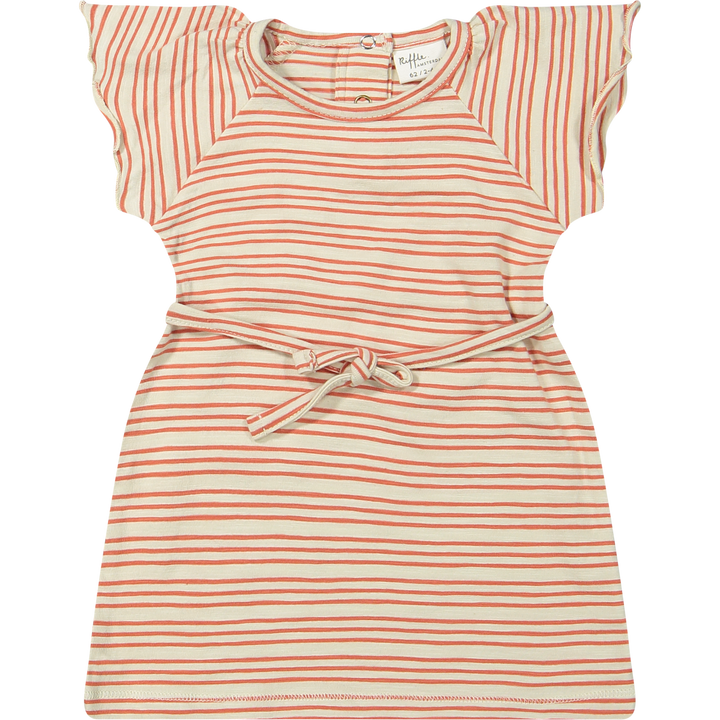 DRESS AMY-Apricot Stripe