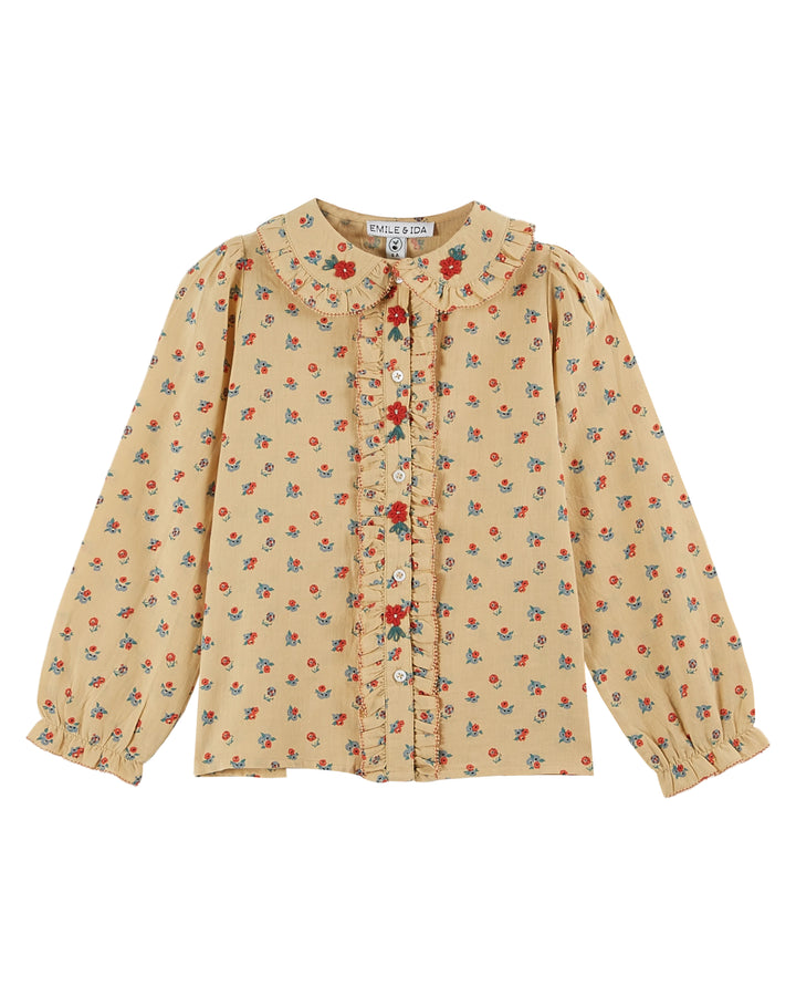 AA053-POPPY EMBROIDERED BLOUSE-PAVOT SABLE