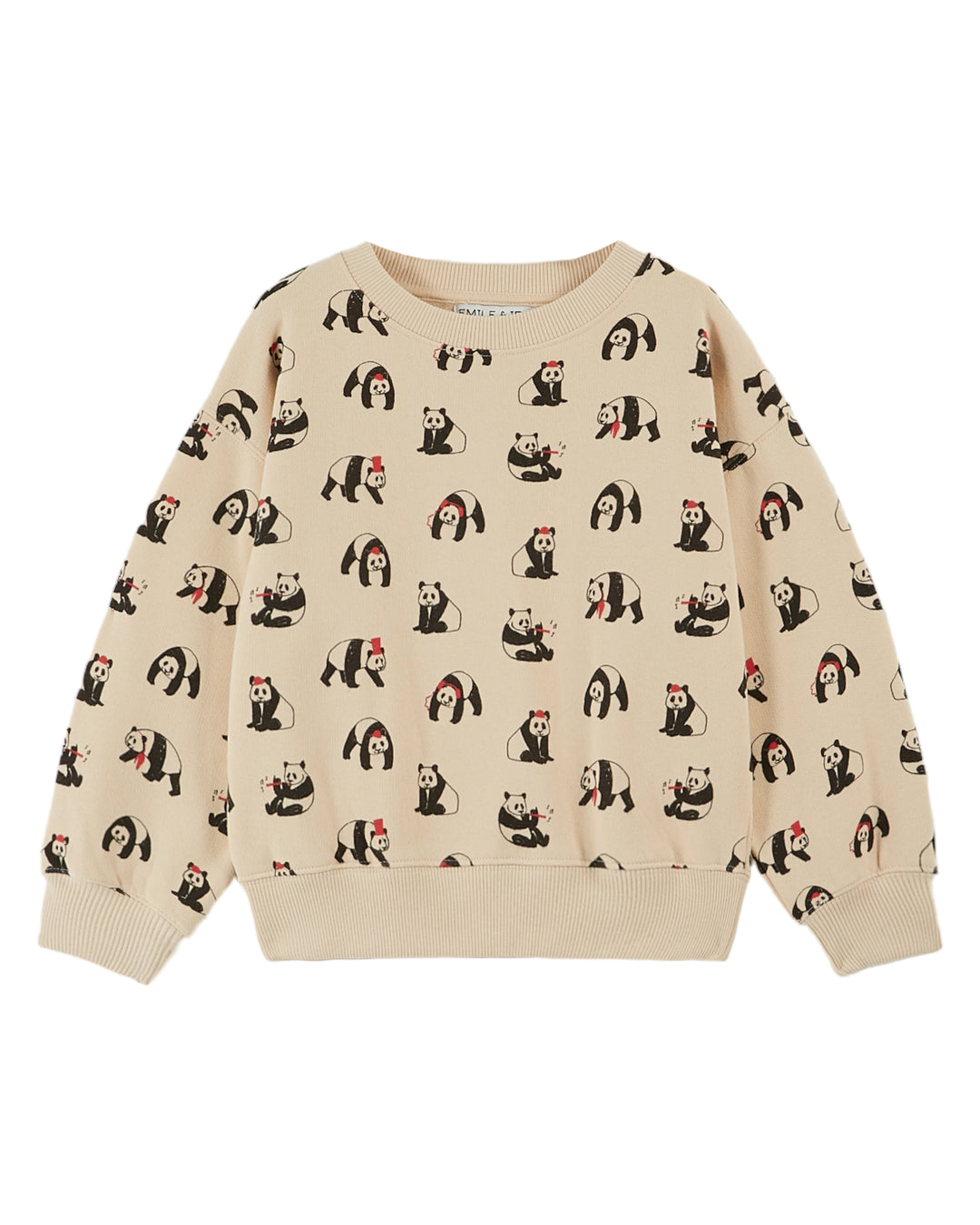 AA103-PANDA FLEECE SWEATSHIRT-BRIOCHE PANDA