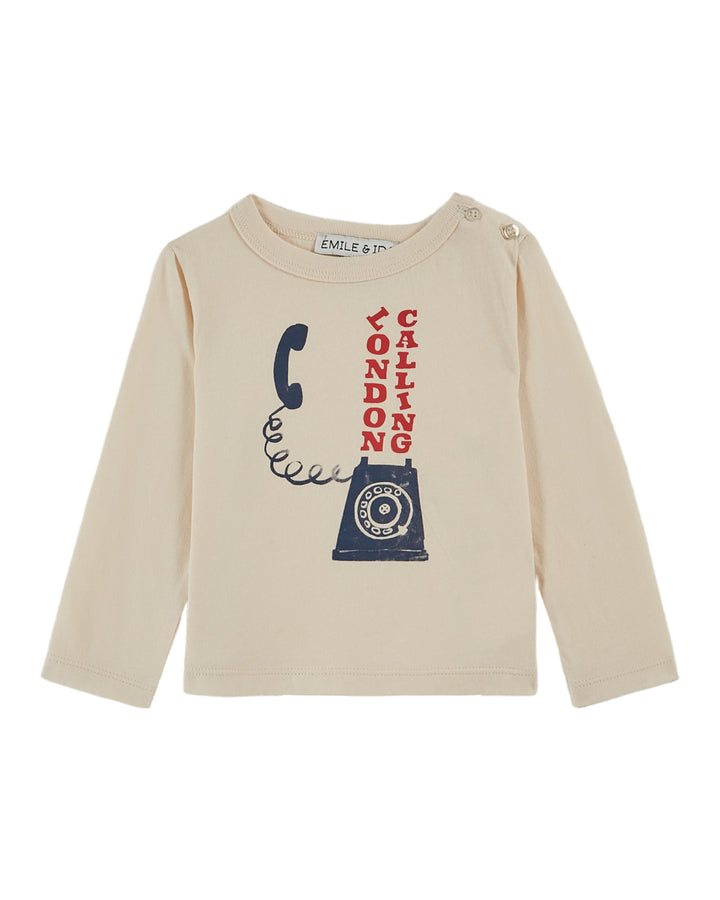 AA126B-TELEPHONE TEE SHIRT-CREME