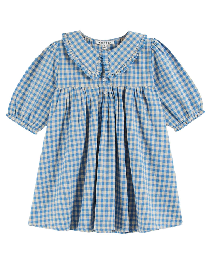 AB045-LAGON GINGHAM WIDE DRESS -VICHY LAGON