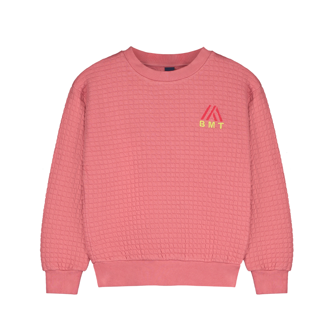 SWQU-SWEATSHIRT QUILTED BMT EMBRO-Dusty pink