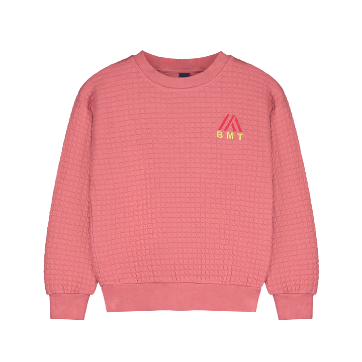 SWQU-SWEATSHIRT QUILTED BMT EMBRO-Dusty pink