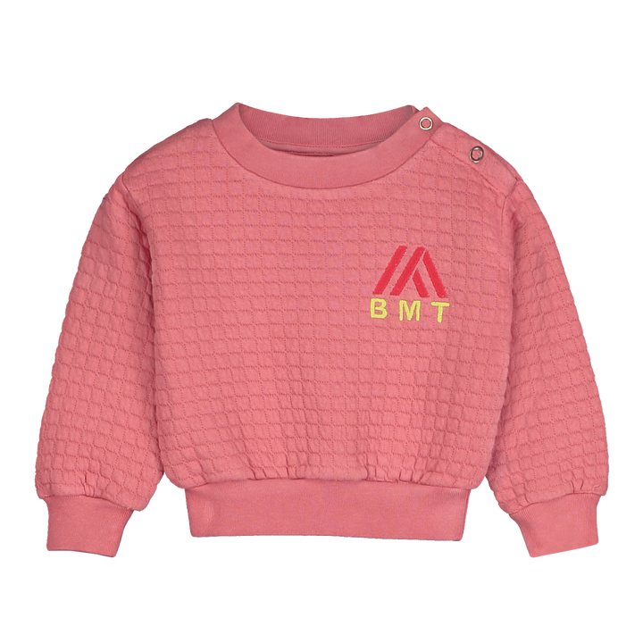 SWQU-SWEATSHIRT QUILTED BMT EMBRO-Dusty pink