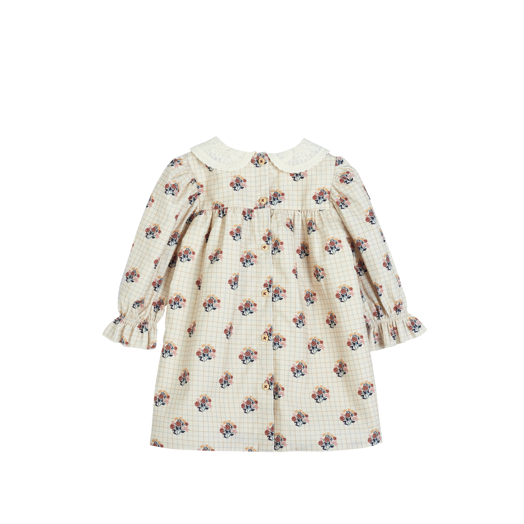 Frankie Dress-Cream Flower