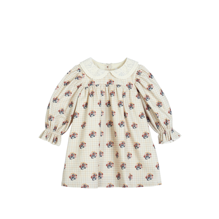 Frankie Dress-Cream Flower