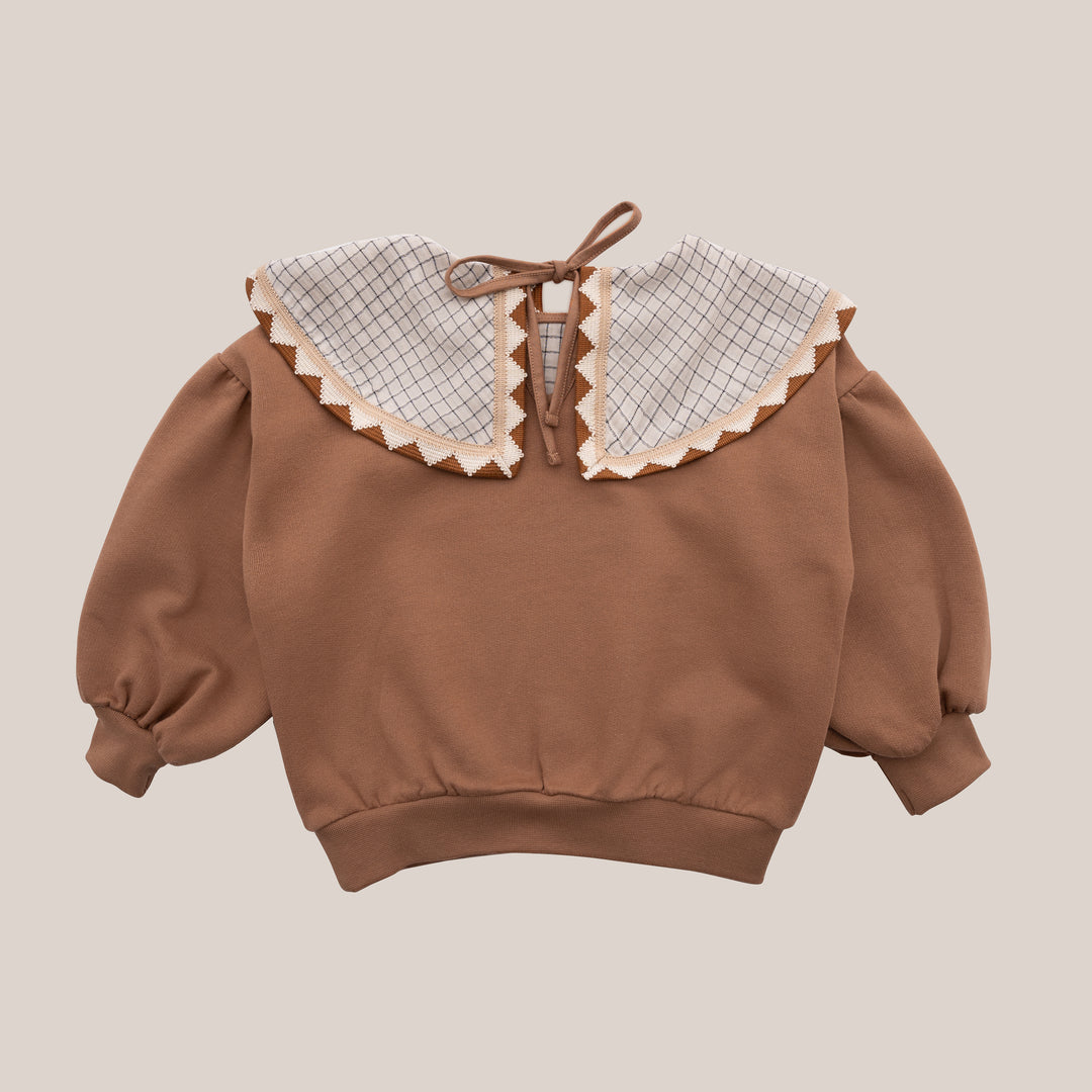 ADELE COLLAR SWEATSHIRT-Hazelnut