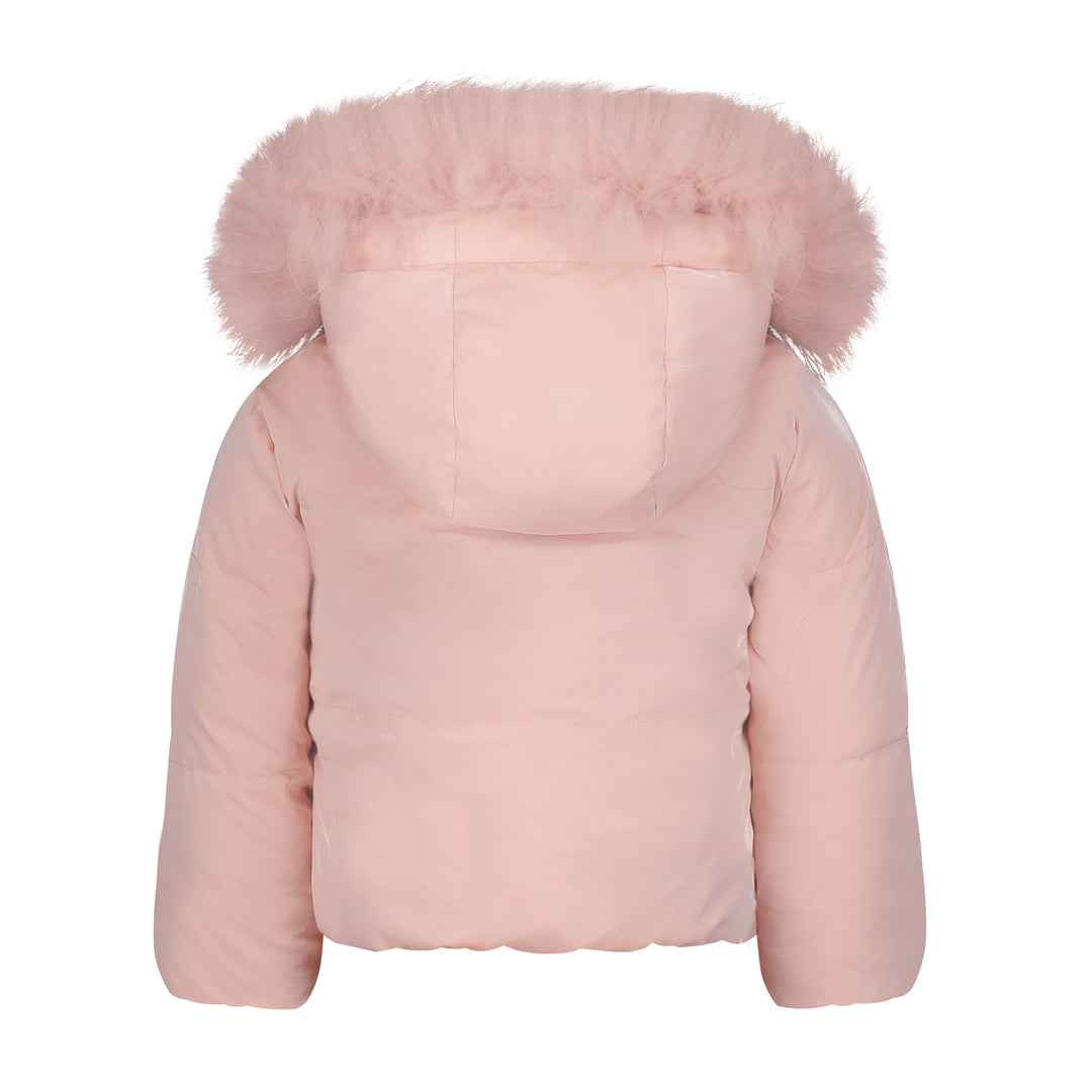 BFR7-REVERSIBLE PINK FLOWERS/PINK FUR