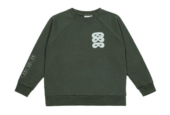 BL071-Washed Green 'The Future Is Ours' Raglan Sweater