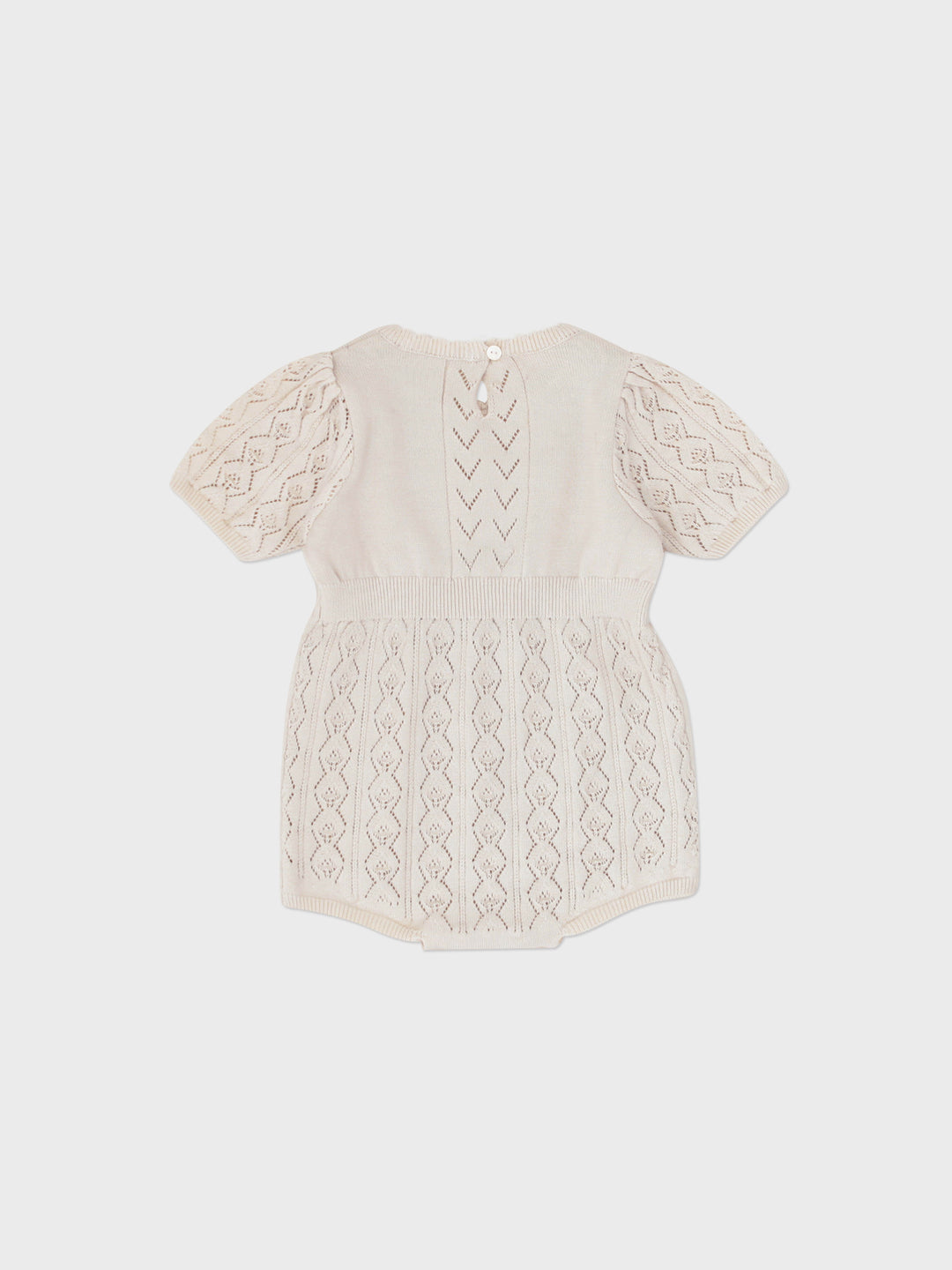 Baby Ione Knit Romper Cream Beige