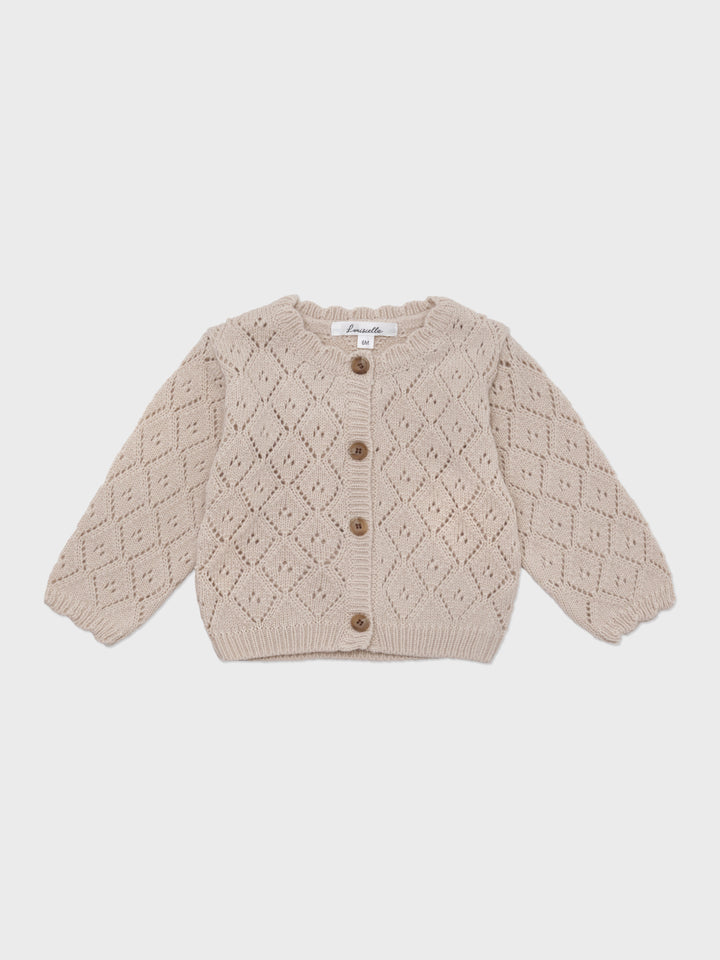 Baby Perry Knit Cardigan Beige