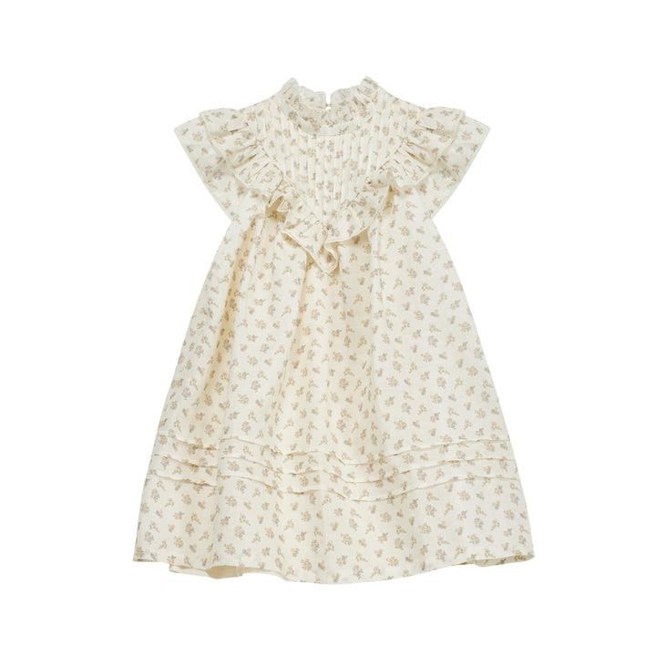 SANDRA DRESS-Cream Flower