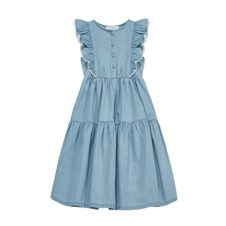 BELLA DRESS-Denim Blue