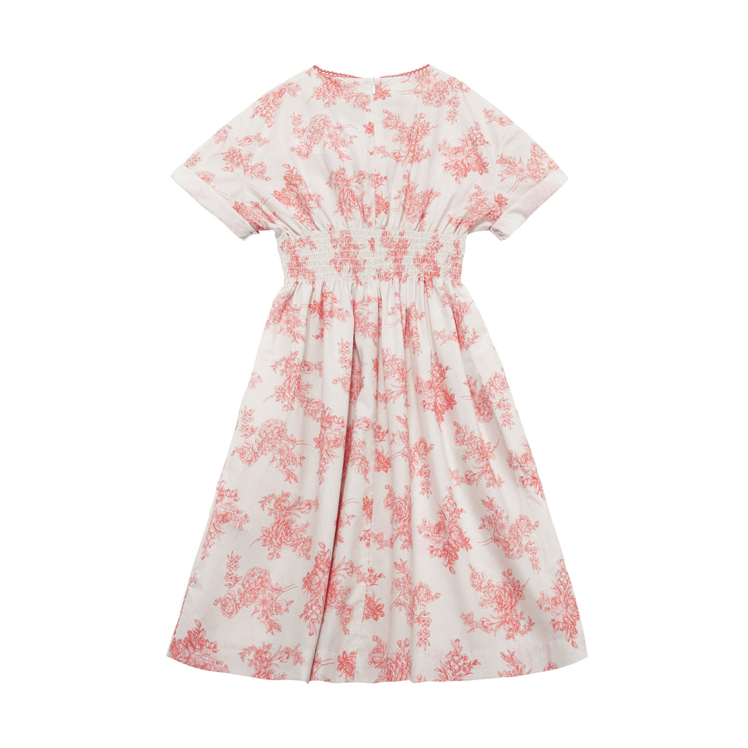 SIA DRESS-Toile De Jouy Pink