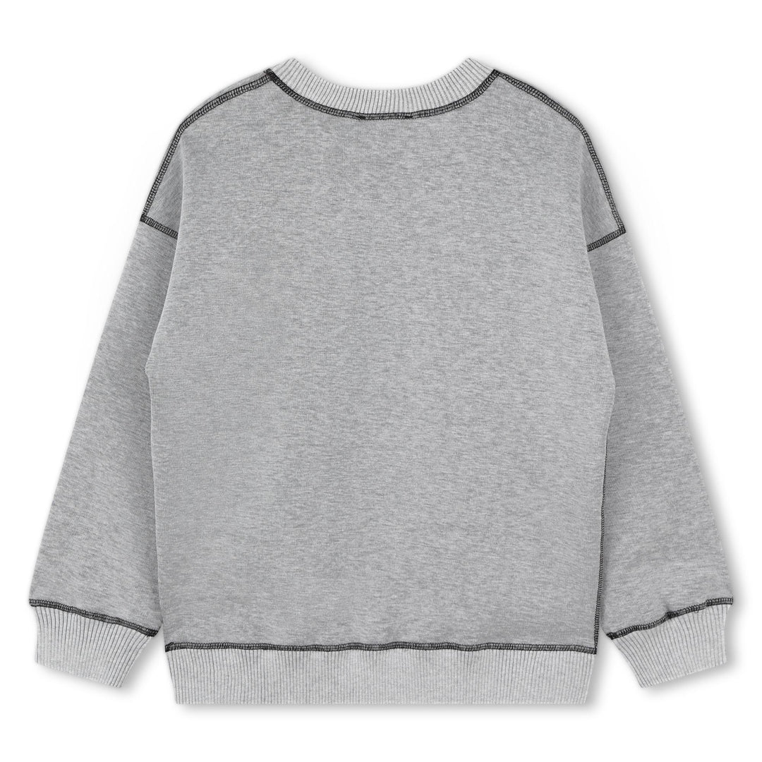 D60185-LS REVERSIBLE SWEATSHIRT-Gris Chine