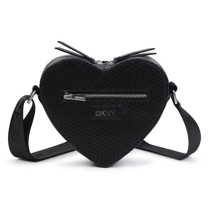 D62103-GIRLS HEART SHAPED HANDBAG-BLACK