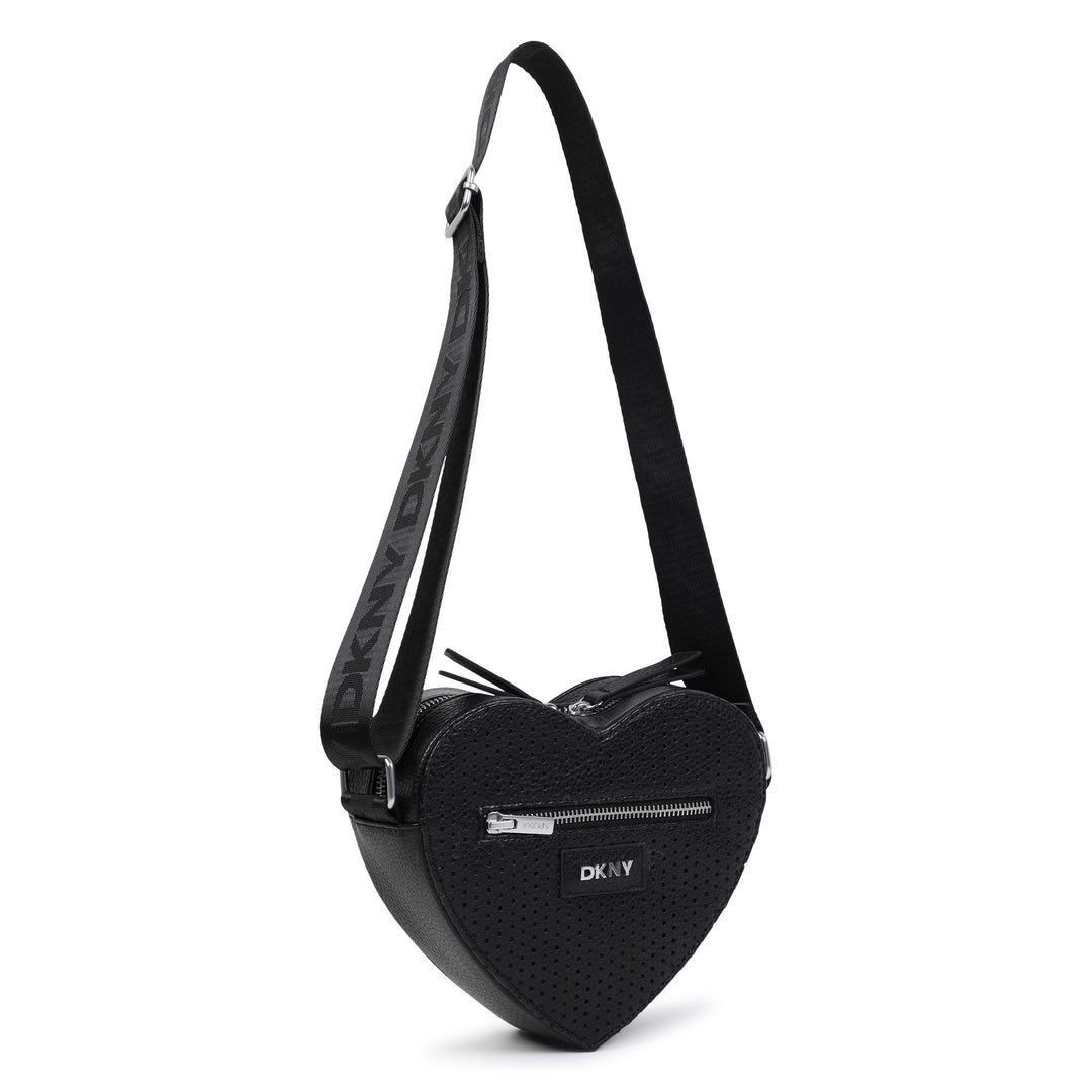 D62103-GIRLS HEART SHAPED HANDBAG-BLACK