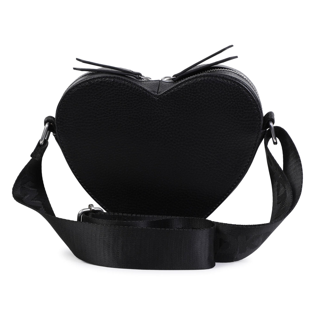 D62103-GIRLS HEART SHAPED HANDBAG-BLACK