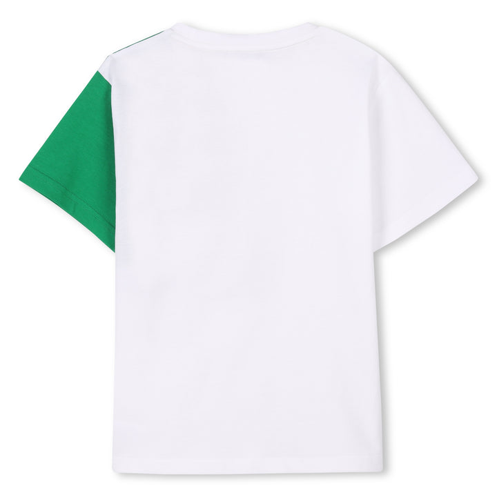 D62289-COLORBLOCK SHORT SLEEVES TEE-SHIRT-GREEN