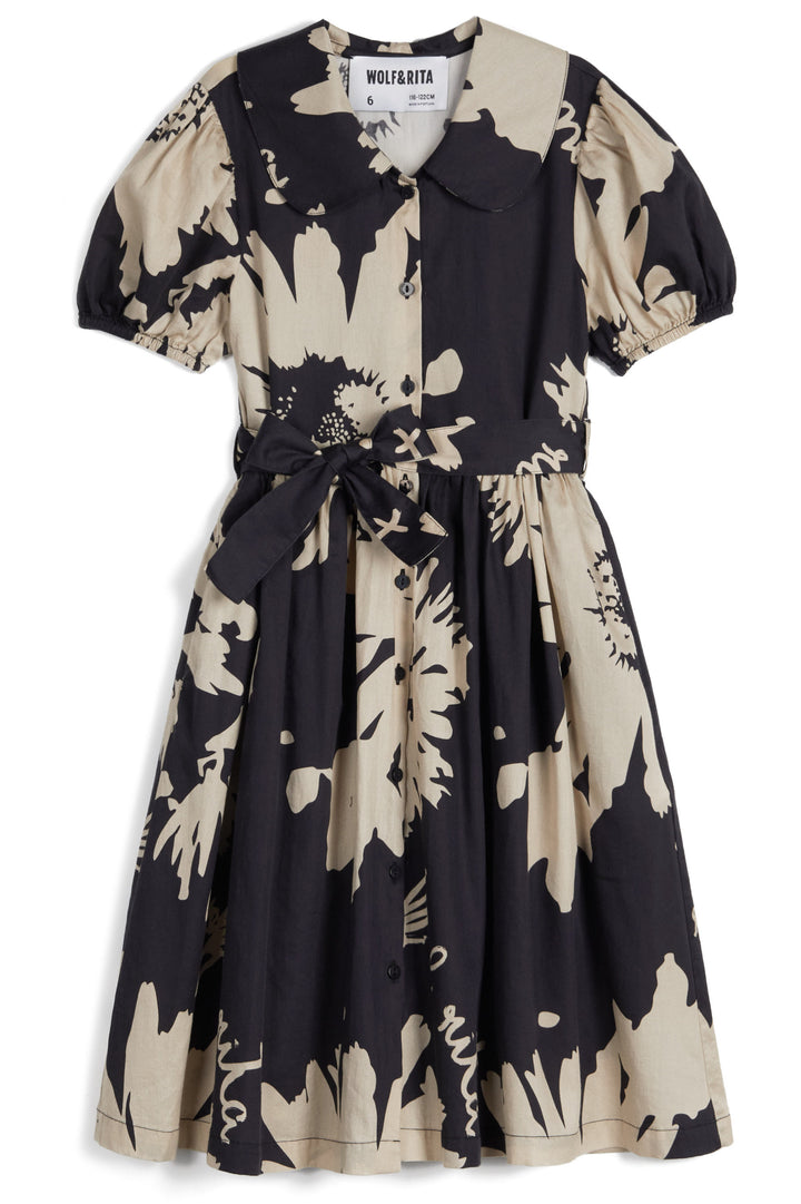 ELISABETE DRESS-BOTANICAL BLACK