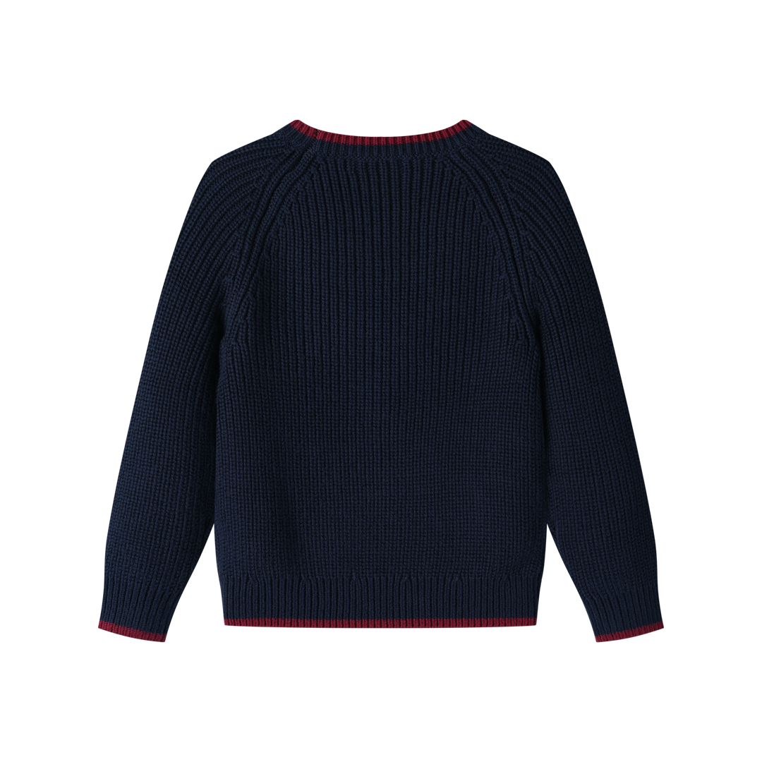 THINLY EDGED SWEATER-NAVY