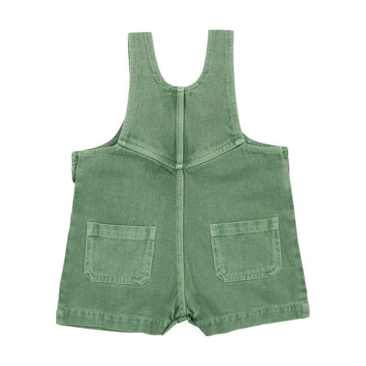 F273-DENIM OVERALL-Green Wash